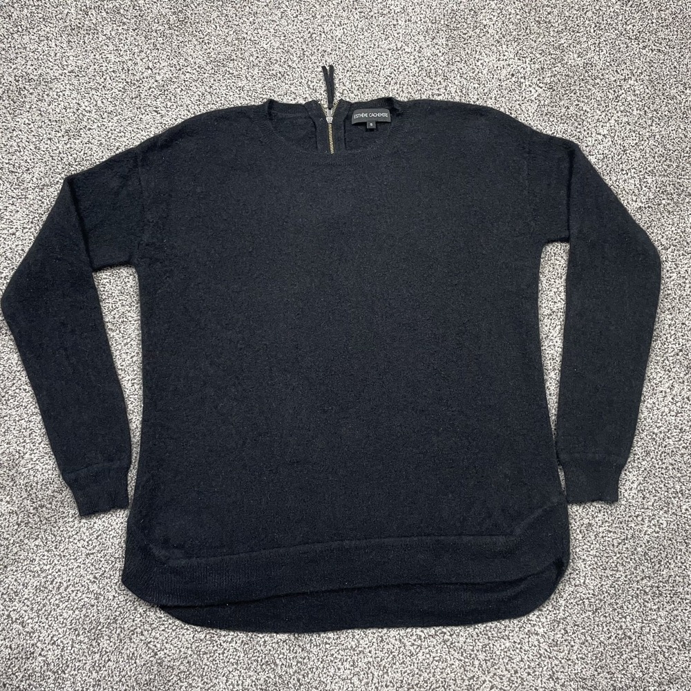 Vintage Estheme Sweater Size Small‎ Couture Paris  100% Cashmere Black